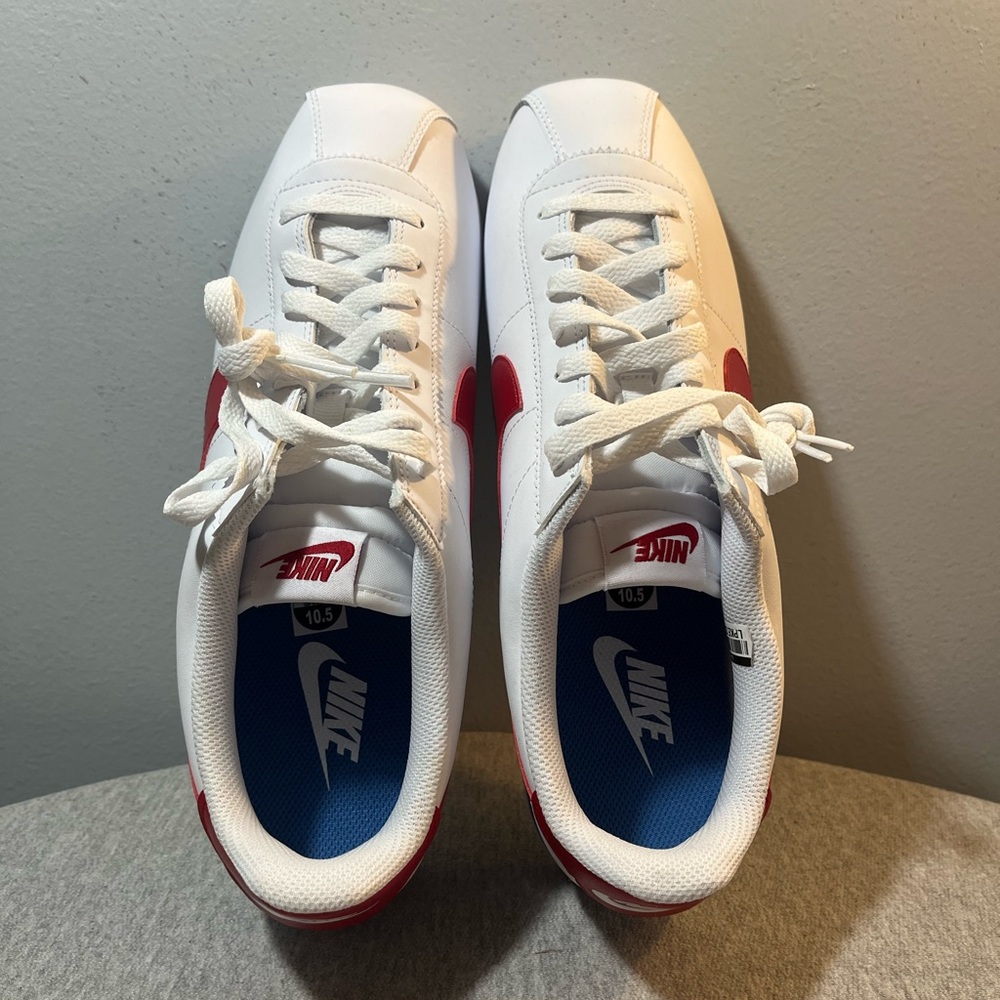 Nike Cortez White Red Varsity Blue Sneaker Men's Shoe Size 10 DM4044-108 - Picture 8 of 11